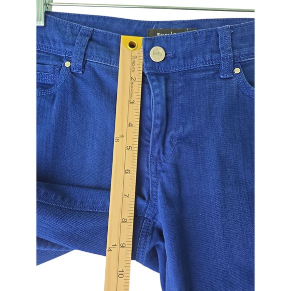 White House Black‎ Market Royal Blue SZ 4 Stretch Slim Leg Cropped Jeans Women's - Picture 8 of 13